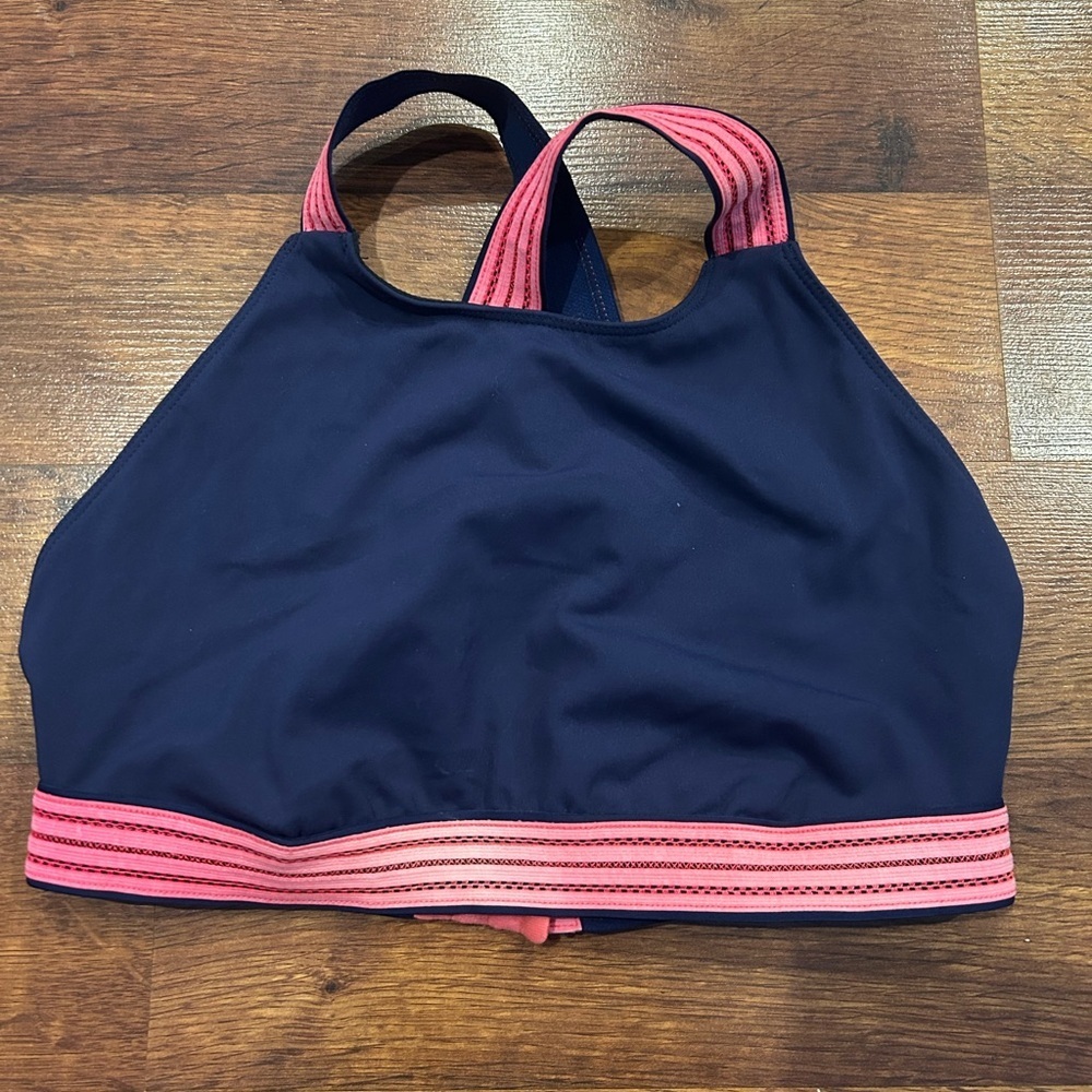 Free People Women's Practice Makes Perfect Sports Bra Blue/Pink Size Small